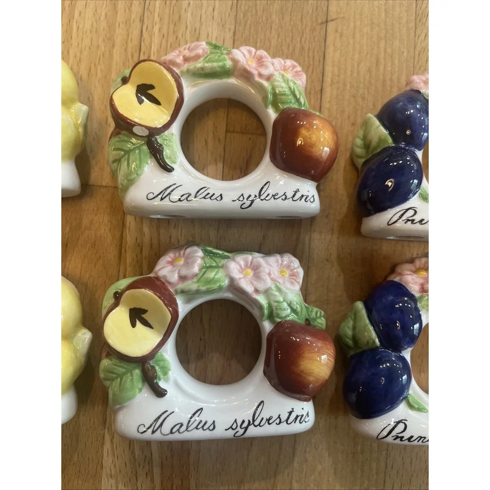 Villeroy & Boch Napkin Rings French Garden Set Of 8 Vintage Table Decor Tea